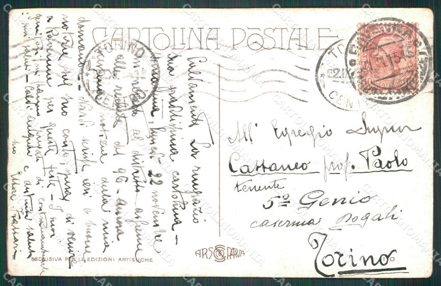 Militari Propaganda WW1 WWI Bersaglieri PIEGHINA cartolina XF8504 – retro