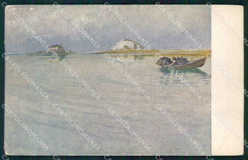 Militari WW1 WWI Allagamento e Batteria a Ca Zane 1016 Sartorio cartolina XF8509 – fronte