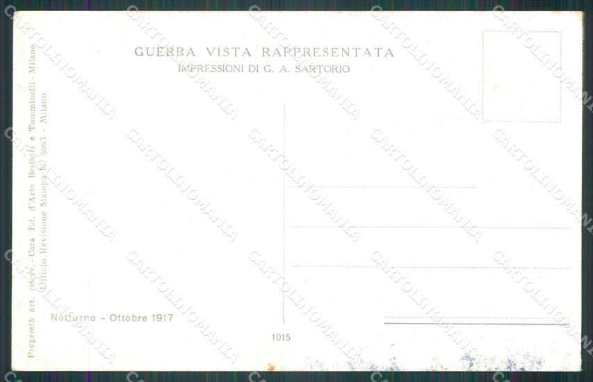 Militari WW1 WWI Ottobre 1917 1015 PIEGHINE Sartorio cartolina XF8510 – retro