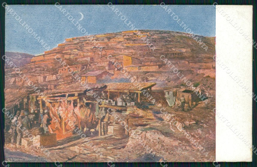Militari WW1 WWI Boneti sul Carso 1002 Sartorio cartolina XF8518 – fronte