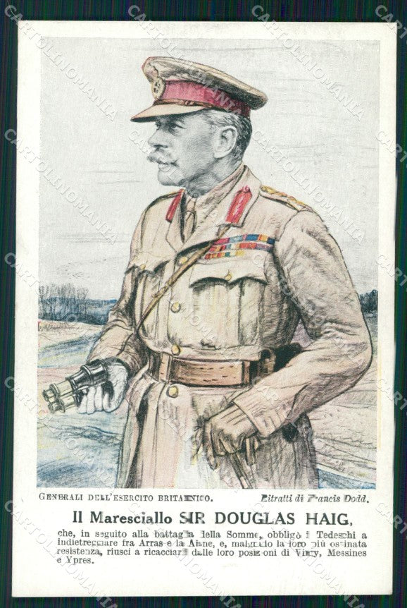 Militari WW1 WWI Generali Esercito Britannico Haig Dodd cartolina XF8521 – fronte