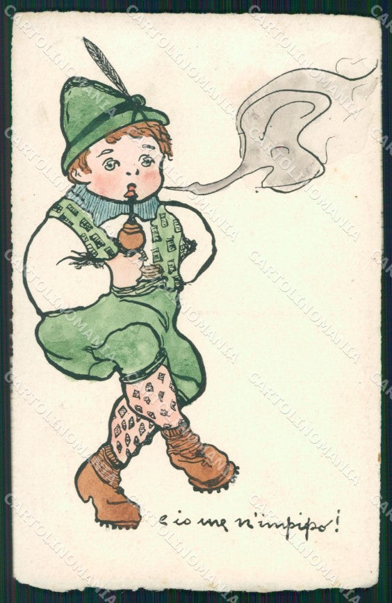 Militari Propaganda WW1 WWI Bambino Attilio cartolina XF8525 – fronte