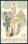 Militari WW1 WWI Propaganda Anti German France d'Amy cartolina XF8551 – fronte