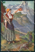 Militari WW1 WWI Propaganda Alpini cartolina XF8564 – fronte