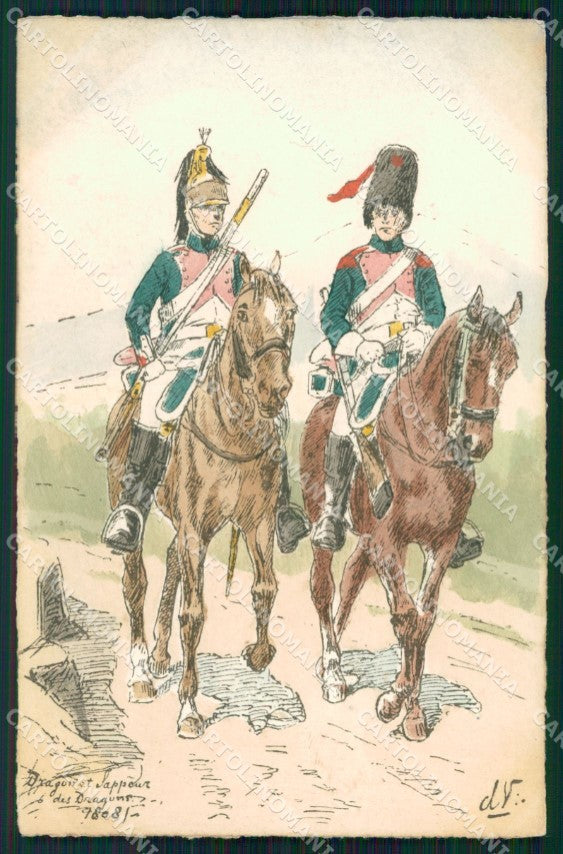 Militari Belgio Belgique Uniformi Cavallo Horse serie 1002 DV cartolina XF8627 – fronte