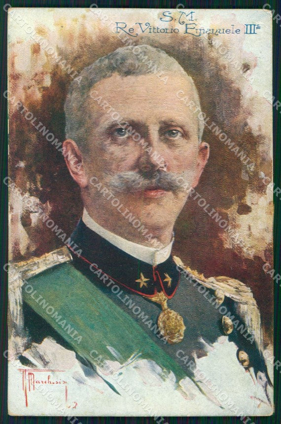 Reali Royalty Vittorio Emanuele III Savoia Marchisio cartolina XF8631 – fronte