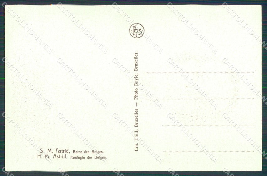 Reali Royalty Belgique Belgio Koningin Astrid cartolina XF8635 – retro