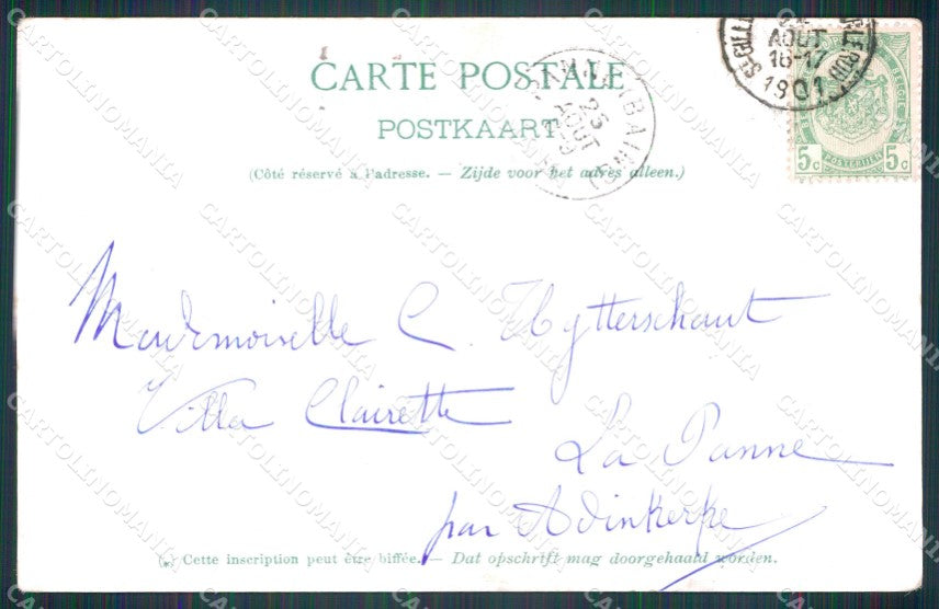 Reali Royalty Belgique Belgio Marie Henriette PIEGHINA cartolina XF8636 – retro