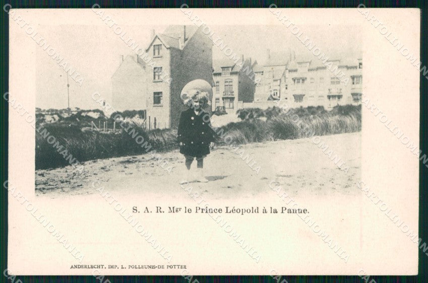 Reali Royalty Belgique Belgio Prince Leopold a la Panne cartolina XF8639 – fronte