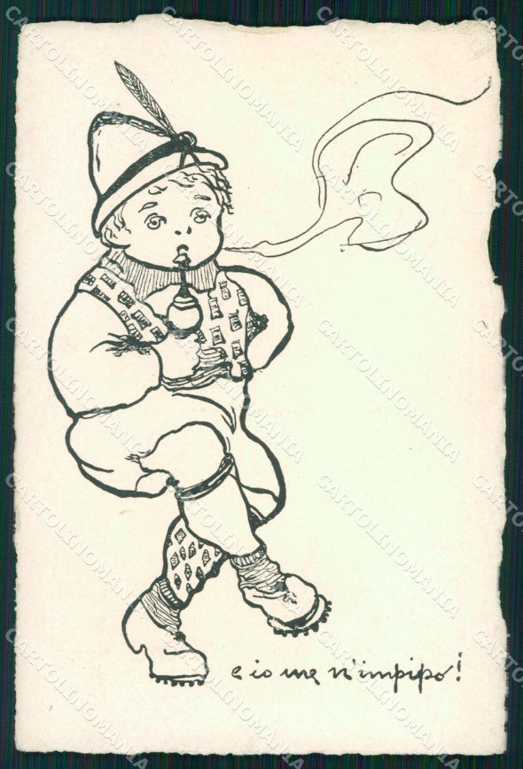 Militari Propaganda WW1 WWI Bambino Attilio cartolina XF8641 – fronte