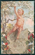WW1 WWI Propaganda Alleati Flags Mentessi Bertacchi cartolina postcard XF8688 – fronte