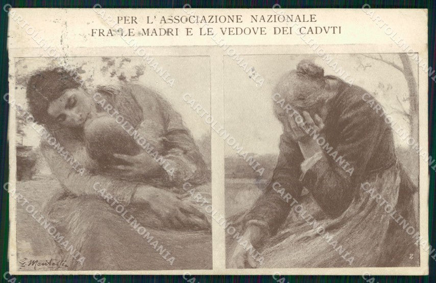WW1 WWI Propaganda Madri Vedove Caduti Mentessi cartolina postcard XF8689 – fronte