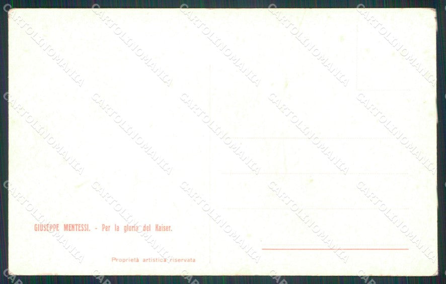 WW1 WWI Propaganda Artiglieria Mentessi cartolina postcard XF8690 – retro