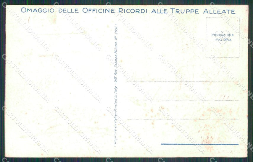 WW1 WWI Propaganda Flags Alleati Tricolore Milano cartolina postcard XF8694 – retro
