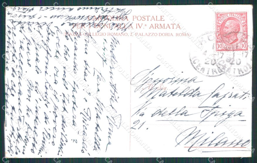 WW1 WWI Propaganda IV Armata Siviero cartolina postcard XF8700 – retro