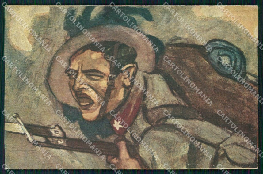 WW1 WWI Propaganda Militari Bersaglieri cartolina postcard XF8714 – fronte