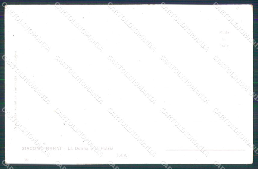 WW1 WWI Propaganda Lady Flag Tricolore cartolina postcard XF8727 – retro