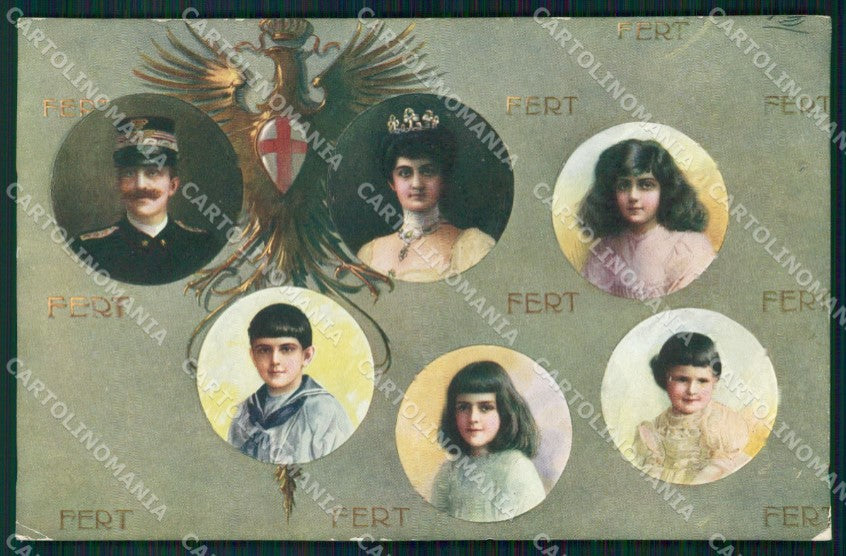 Royalty Famiglia Reale Savoia Guerzoni Fert cartolina postcard XF8728 – fronte