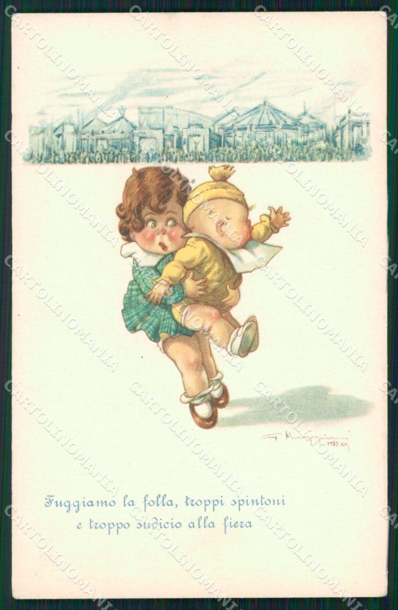 Artist Signed Muggiani Croce Rossa Red Cross Children cartolina postcard XF8739 – fronte