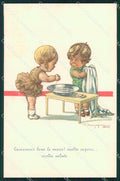 Artist Signed Muggiani Croce Rossa Red Cross Children cartolina postcard XF8740 – fronte