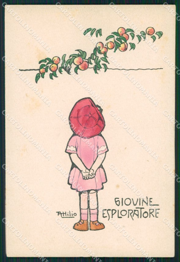 WW1 WWI Propaganda Guerra Assistenza Bambini Attilio cartolina postcard XF8744 – fronte