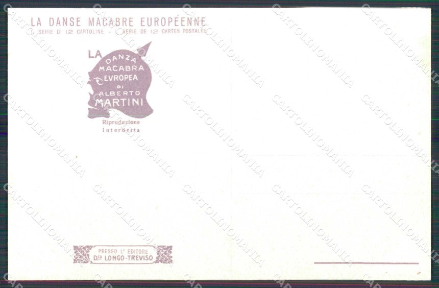 WW1 Propaganda A Martini Skeleton Kaiser La Danza Macabra serie I n. 4 cp XF8785 – retro