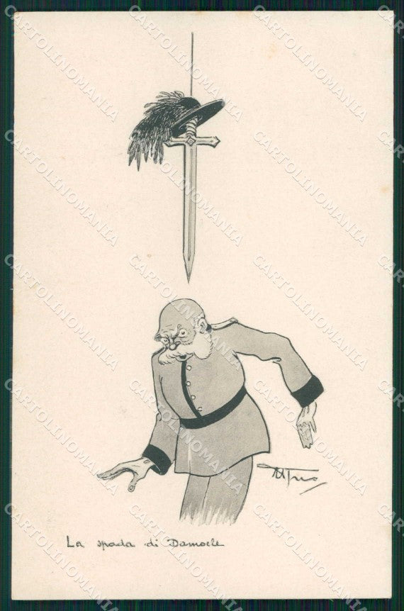 WWI Italian Propaganda Patriotic War Humor Anti Austrian Kaiser cartolina XF8846 – fronte
