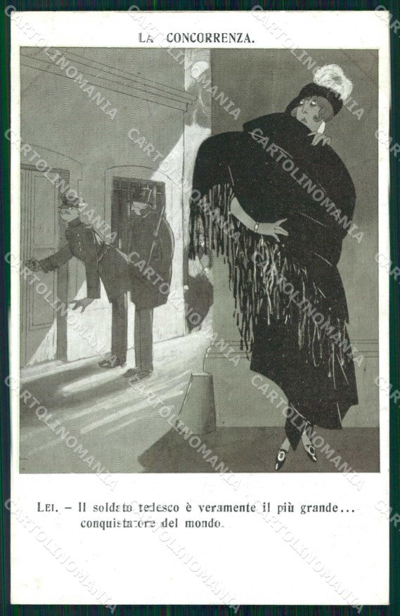 WWI WW1 Italian Propaganda Patriotic War Humor Fornari ? cartolina XF8878 – fronte