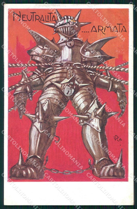 WWI WW1 Italian Propaganda Patriotic War Humor cartolina XF8886 – fronte