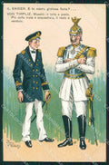 WWI WW1 Italian Propaganda Anti Kaiser Wilhelm II Villani cartolina XF8911 – fronte