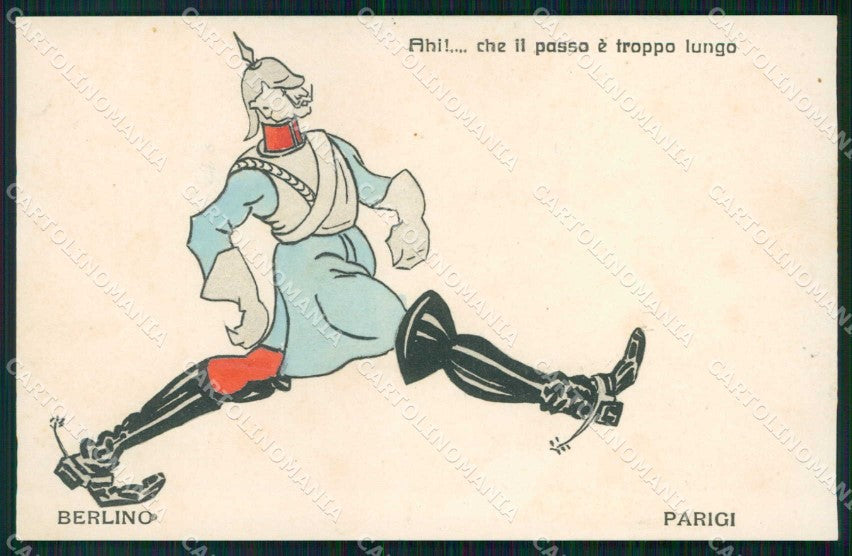 WWI WW1 Italian Propaganda Anti Kaiser Wilhelm II cartolina XF8958 – fronte