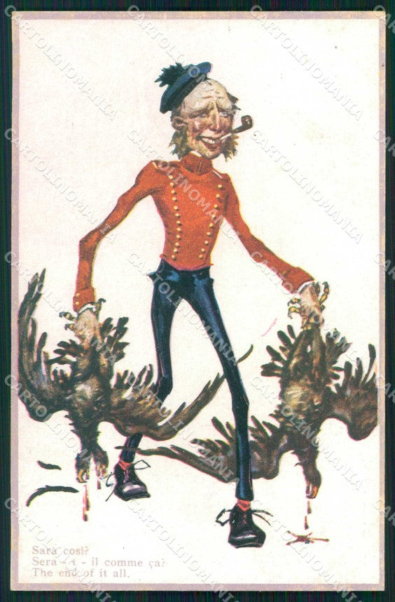WWI WW1 Italian Propaganda Patriotic War Humor Codognato cartolina XF9005 – fronte