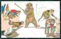 WWI WW1 Italian Propaganda Humor Monkey Bear Norfini cartolina XF9011 – fronte