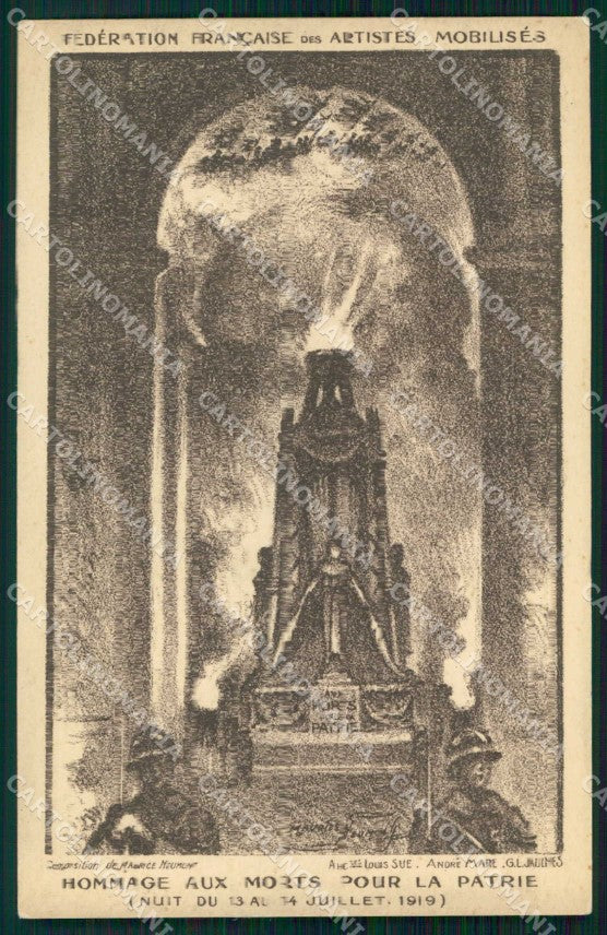 WWI WW1 French Propaganda Maurice Neumont cartolina XF9062 – fronte