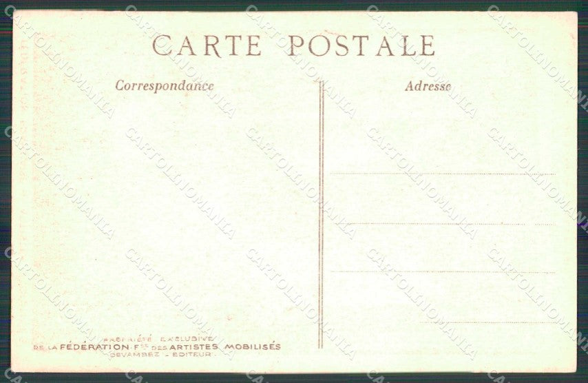 WWI WW1 French Propaganda Maurice Neumont cartolina XF9062 – retro