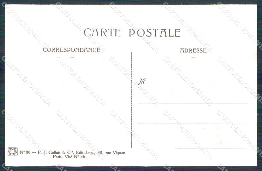 WWI WW1 French Propaganda Anti German Zislin cartolina XF9109 – retro