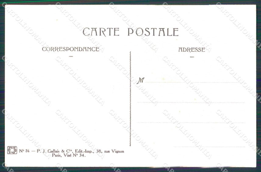 WWI WW1 French Propaganda Anti German Zislin cartolina XF9111 – retro