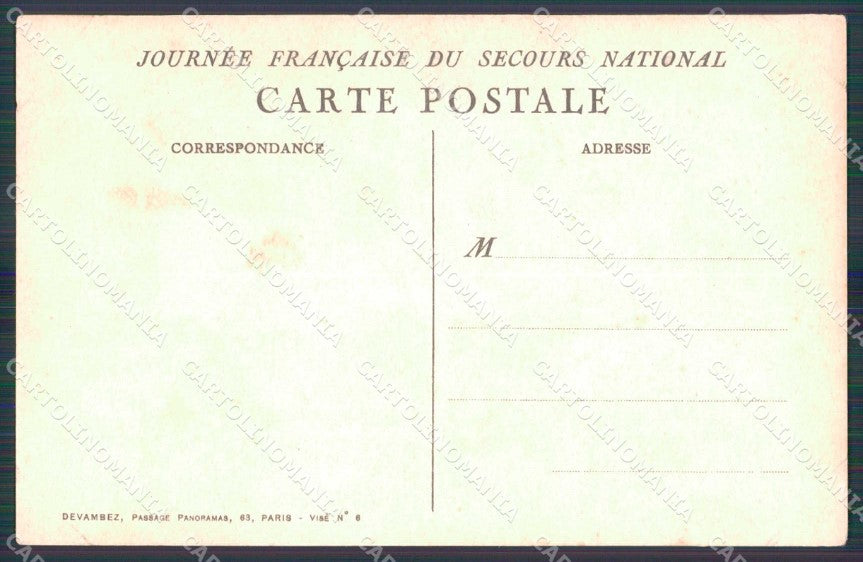 WWI WW1 French Propaganda A. Willette cartolina XF9124 – retro