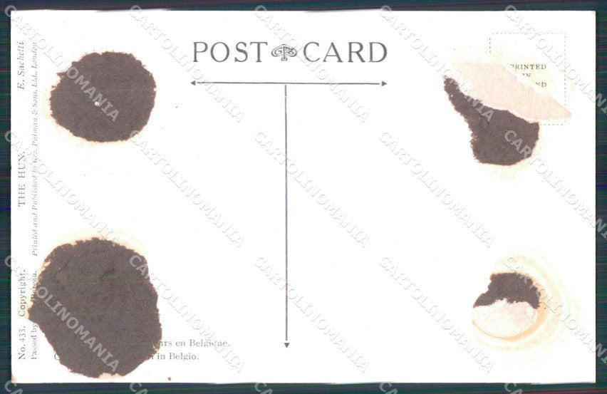 WWI WW1 British Propaganda Sacchetti ABRADED cartolina XF9131 – retro