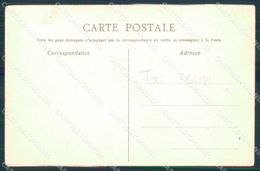 WWI WW1 French Propaganda Soldier Flag HOLES ABRADED cartolina XF9147 – retro