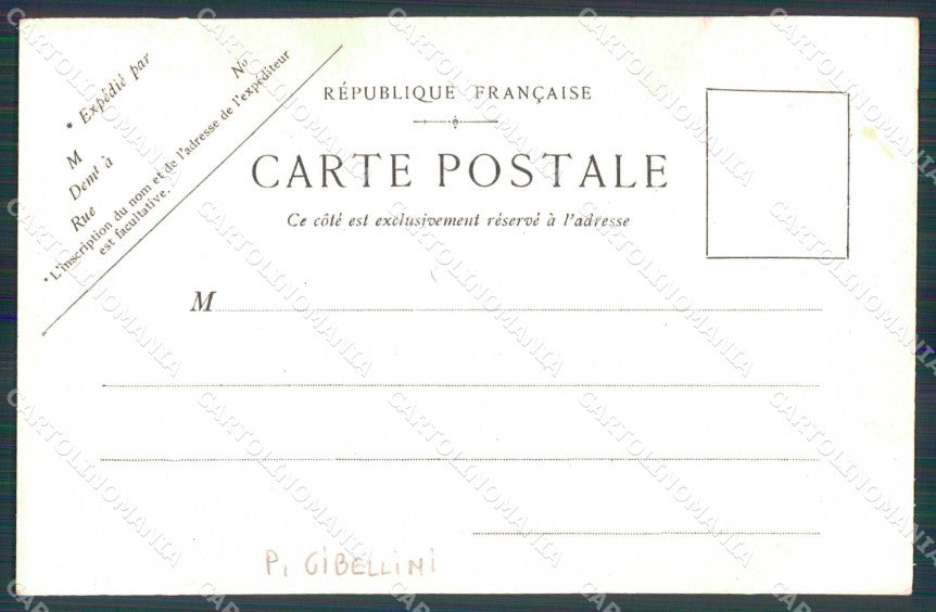 Politica Francia Italia Loubet Savoia P. Gibellini cartolina XF9155 – retro