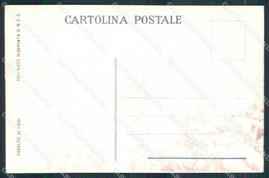 WWI WW1 Italian Propaganda Assalto di Liegi cartolina XF9161 – retro