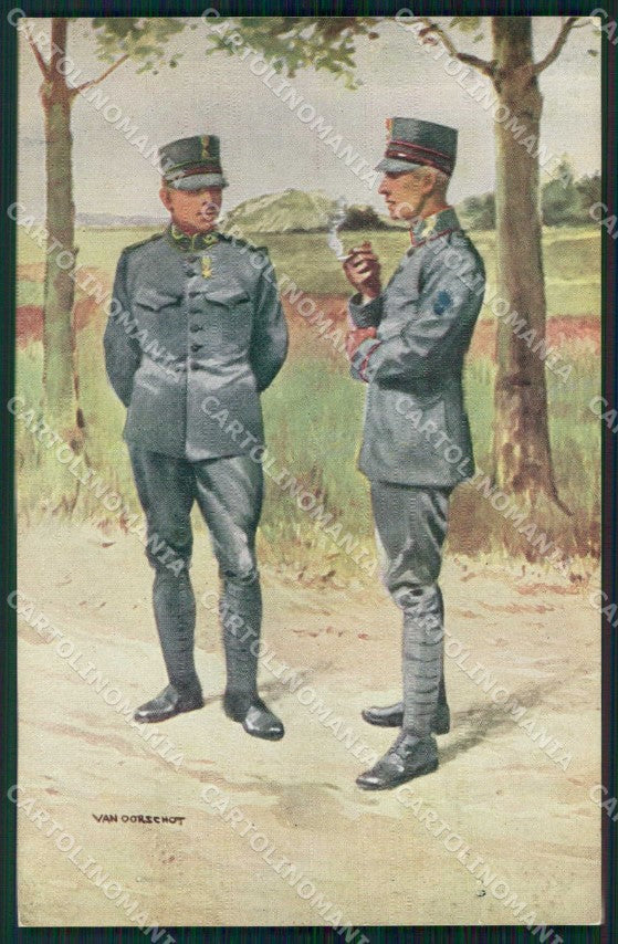 Military Soldiers Royal Dutch Army Van Oorschot 2 cartolina XF9173 – fronte