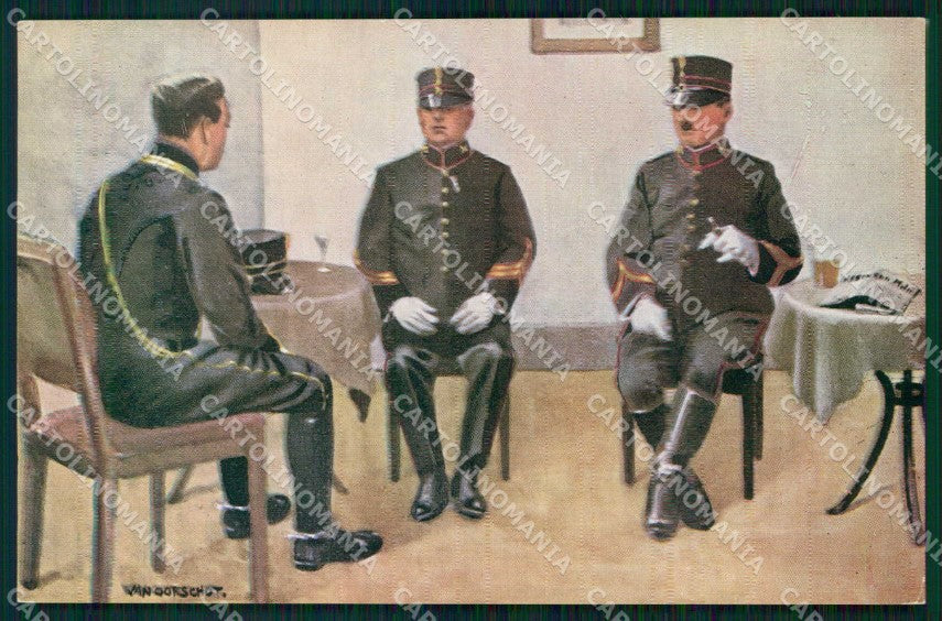 Military Soldiers Royal Dutch Army Van Oorschot 18 cartolina XF9191 – fronte