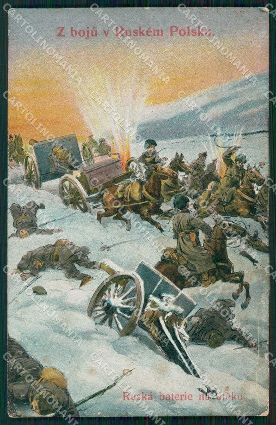 WWI WW1 Propaganda Russia Poland Soldier cartolina XF9194 – fronte