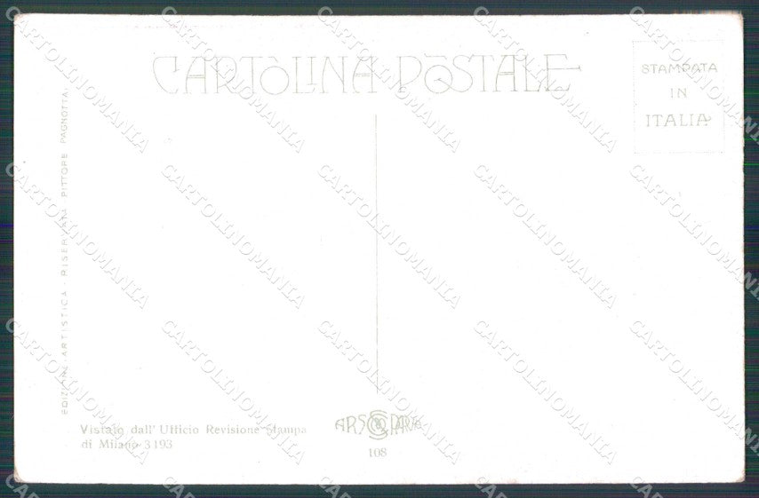 WWI WW1 Italian Propaganda Cavalleria Lancieri Pagnotta cartolina XF9201 – retro