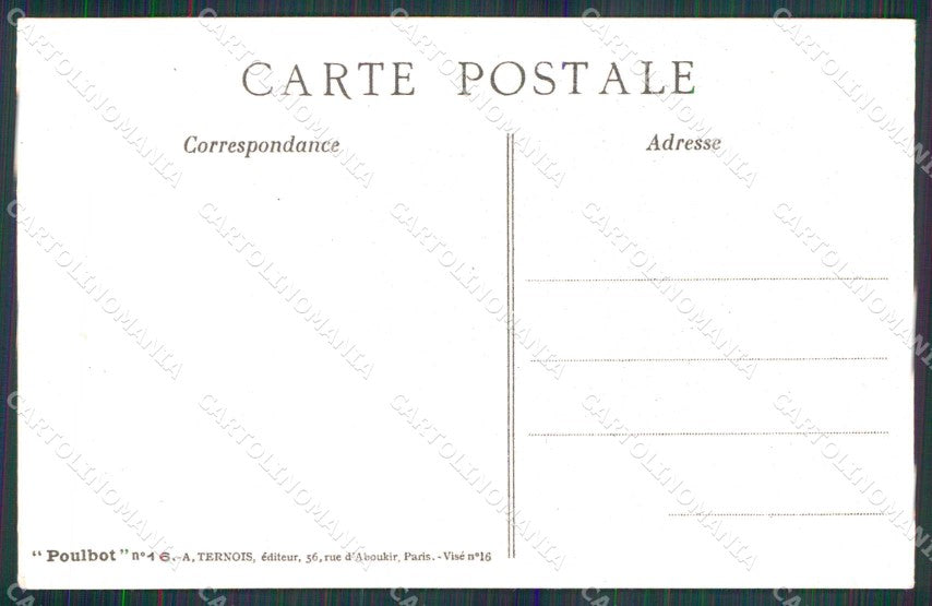 WWI WW1 French Propaganda Francisque Poulbot 16 cartolina XF9213 – retro