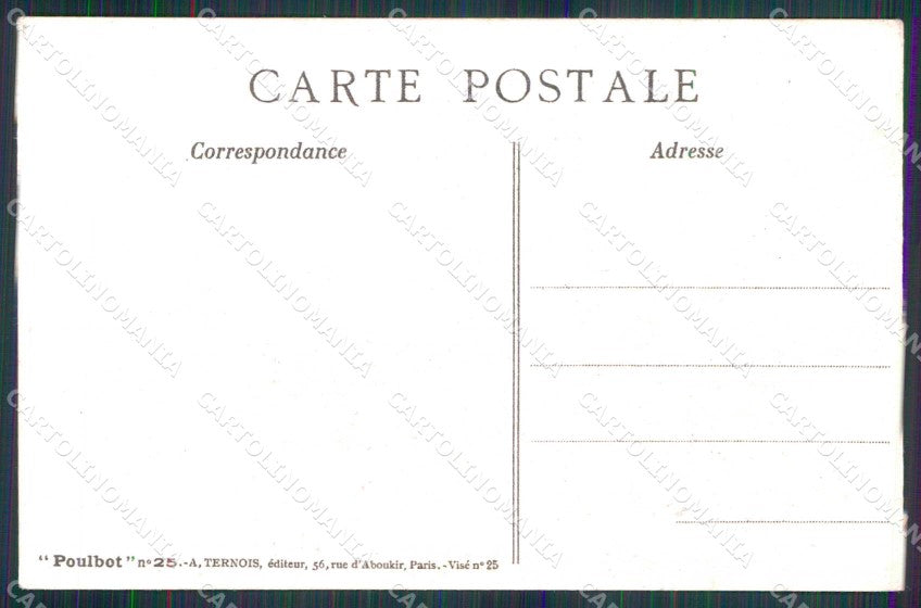 WWI WW1 French Propaganda Francisque Poulbot 25 cartolina XF9216 – retro