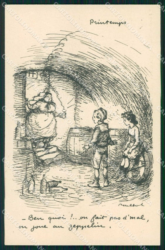 WWI WW1 French Propaganda Francisque Poulbot 44 cartolina XF9221 – fronte