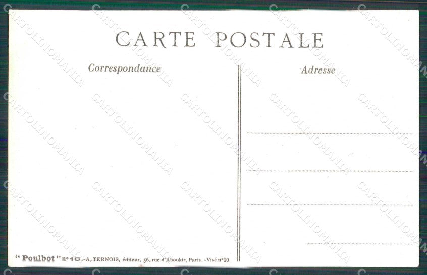 WWI WW1 French Propaganda Francisque Poulbot 10 cartolina XF9223 – retro